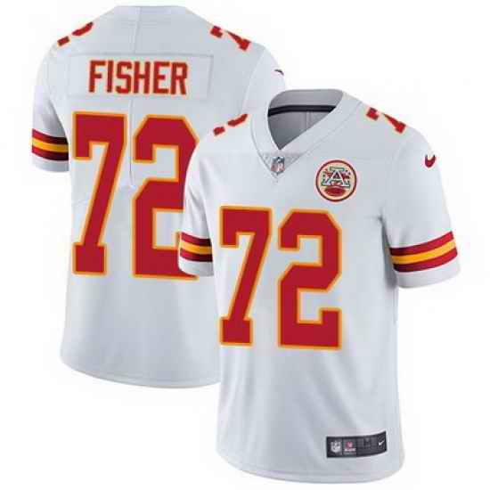 Nike Chiefs #72 Eric Fisher White Mens Stitched NFL Vapor Untouchable Limited Jersey
